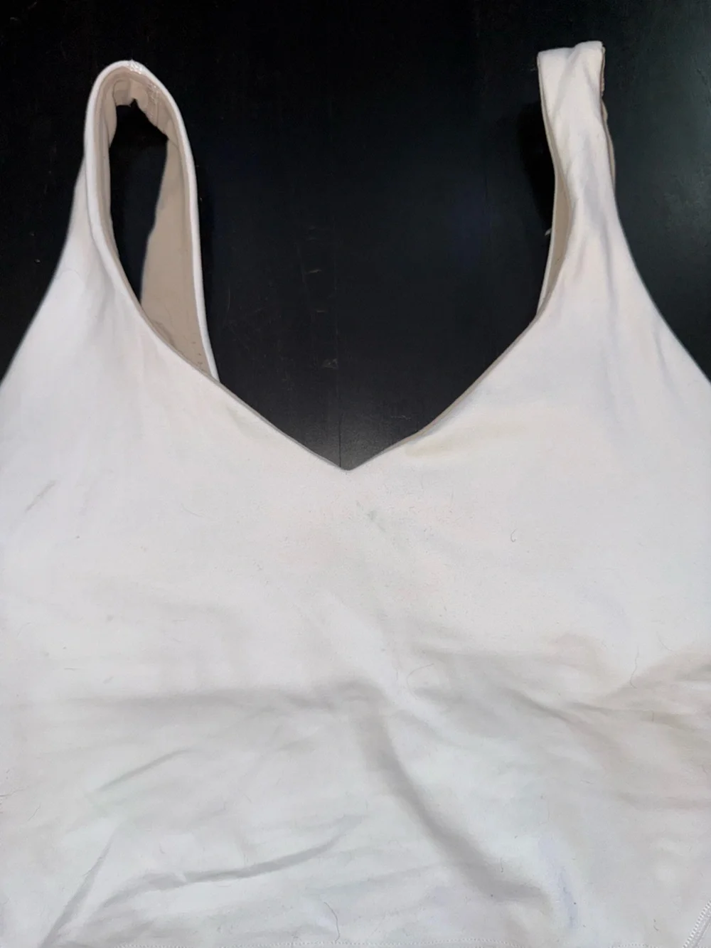 lululemon athletica White V-Neck Cropped Camisole